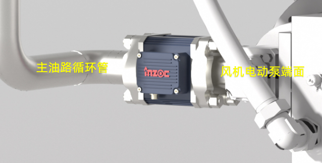 選擇風(fēng)機齒輪電動泵的出油口端作為安裝點位
