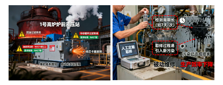 以鋼廠高爐液壓站為例:油液污染早預(yù)警,生產(chǎn)運(yùn)維更科學(xué) 圖1